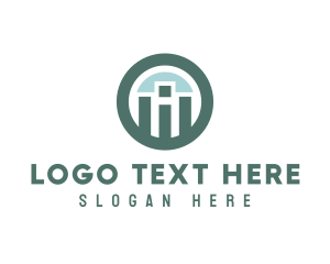 Tower - Modern Graph Building Letter I logo design