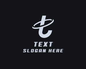 Orbit Swoosh Telecom Letter T logo design