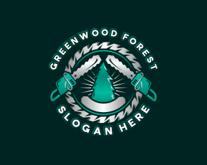 Forestry - Chainsaw Lumberjack Forestry logo design