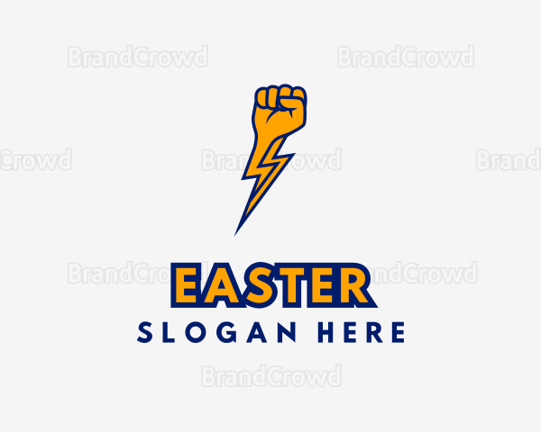 Electric Bolt Fist Logo