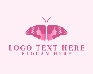 Girl - Butterfly Feminine Skincare logo design