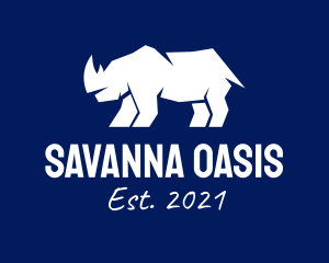 Savanna - Abstract Rhino Silhouette logo design