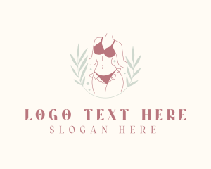 Waxing - Beauty Bikini Lingerie logo design