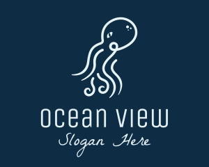 Blue Ocean Octopus logo design