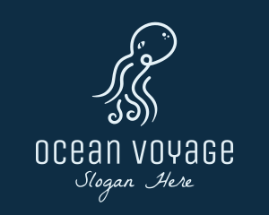 Blue Ocean Octopus logo design