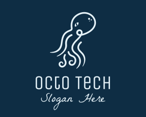 Blue Ocean Octopus logo design