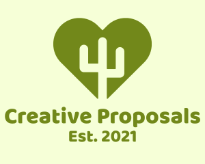 Proposal - Nature Cactus Heart logo design