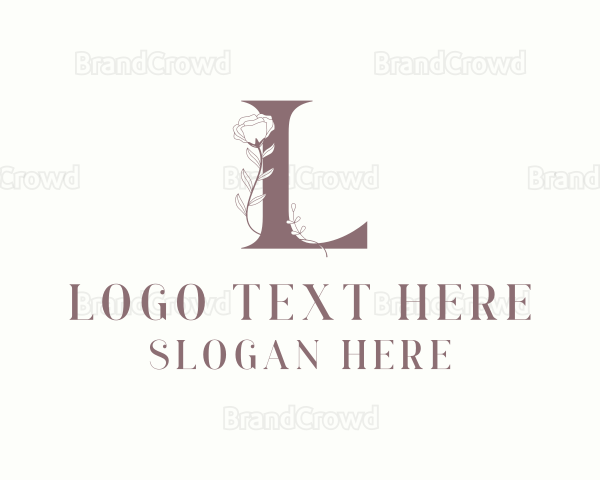 Floral Garden Letter L Logo