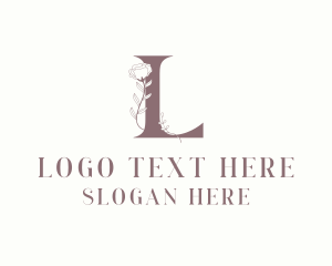 Floral Garden Letter L Logo