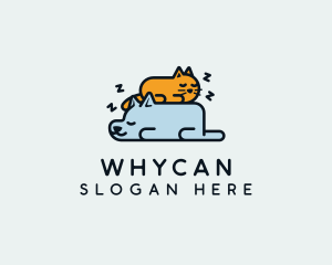 Veterinarian - Sleeping Dog Cat logo design