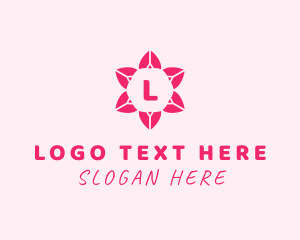 Pink - Mandala Flower Arrangement logo design