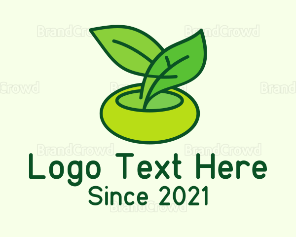 Leaf Pot Plant Logo