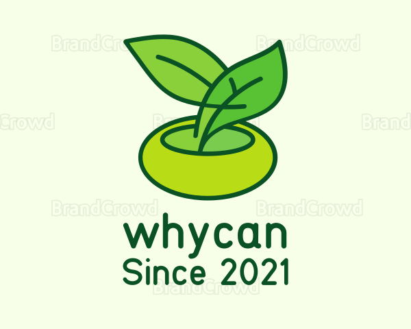 Leaf Pot Plant Logo
