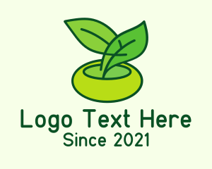 Garden Care - Leaf Pot Plant logo design
