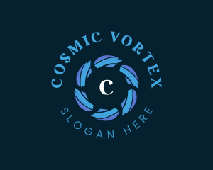 Vortex - Digital Swirl Vortex logo design