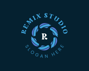 Digital Swirl Vortex logo design