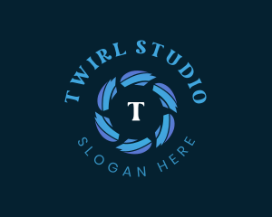 Digital Swirl Vortex logo design