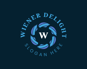 Digital Swirl Vortex logo design