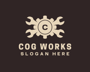 Cog Wrench Toolbox logo design