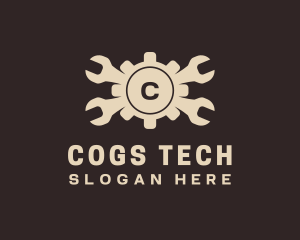 Cog Wrench Toolbox logo design