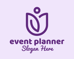 Eco Friendly - Purple Flower Person logo design