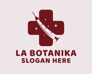 Pharmacy Syringe Vaccine Logo