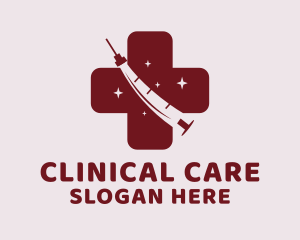 Pharmacy Syringe Vaccine logo design