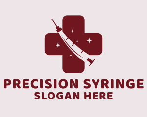 Pharmacy Syringe Vaccine logo design