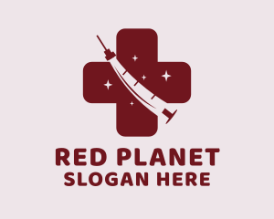 Pharmacy Syringe Vaccine logo design