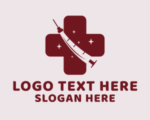 Pharmacy Syringe Vaccine Logo