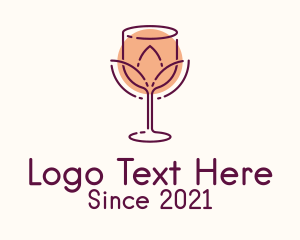 Cocktail - Natural Flower Wine logo design