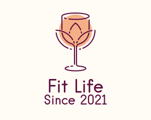 Alcoholic Beverage - Natural Flower Wine logo design