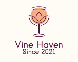 Natural Flower Wine  logo design