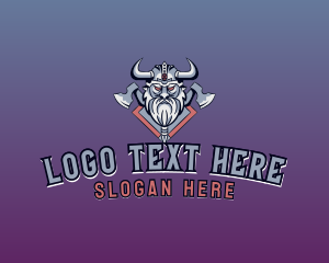 Viking Horn  Axe Logo