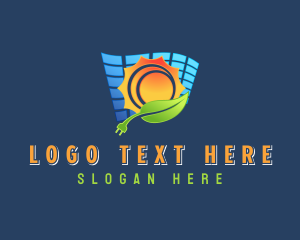 Natural Energy - Eco Solar Energy logo design