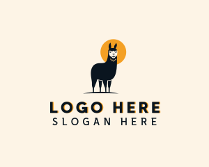 Llama Wild Animal  Logo