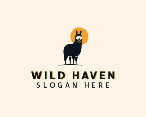 Llama Wild Animal  logo design