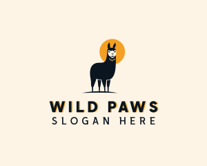 Llama Wild Animal  logo design