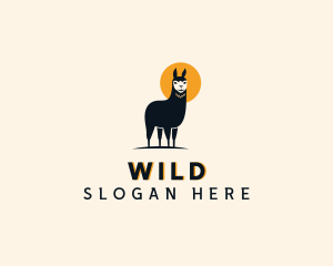 Llama Wild Animal  logo design