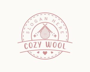 Wool - Knitting Crochet Garment logo design