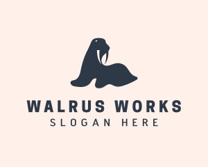 Walrus - Arctic Walrus Zoo logo design