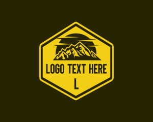 Camper - Mountain Camp Peak logo design