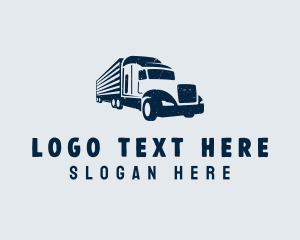 Driver - Retro Freight Trucking logo design