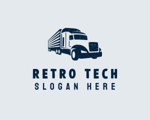 Retro Freight Trucking logo design