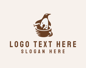 Penguin - Coffee Penguin Cafe logo design