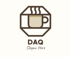 Mug - Brown Hexagon Coffee Cup logo design