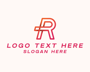 Monoline - Creative Company Letter R logo design