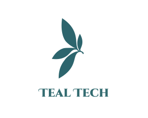 Teal Leaves Garden logo design