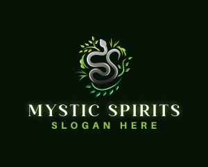 Ornamental Snake Leaf logo design