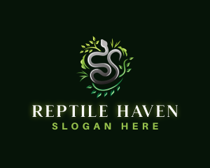 Ornamental Snake Leaf logo design